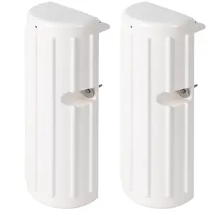 Garvee Boat Dock Bumpers for Edge or Side, Marine-Grade PVC Boat Fenders Guard 2 Pack, UV-Resistant, Durable Vertical Protection, Includes Mounting Hardware,White