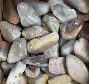 small pink botswana agate tumbles