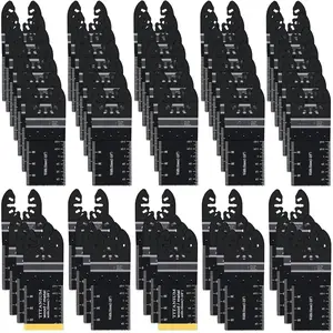 55PCS Oscillating Saw Blades, Professional Universal Titanium Multitool Blades for Wood Plastics Metal, Quick Release Multi Tool Kits Fit Dewalt Ryobi Milwaukee Rockwell Fein Makitagiftgiftgift