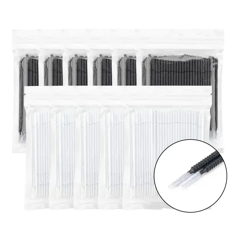 100 Pcs Disposable Spiral Mascara Brush Handle Microbrush Applicator Lashes Brushes Eyelash Extension Makeup Tools lash brush