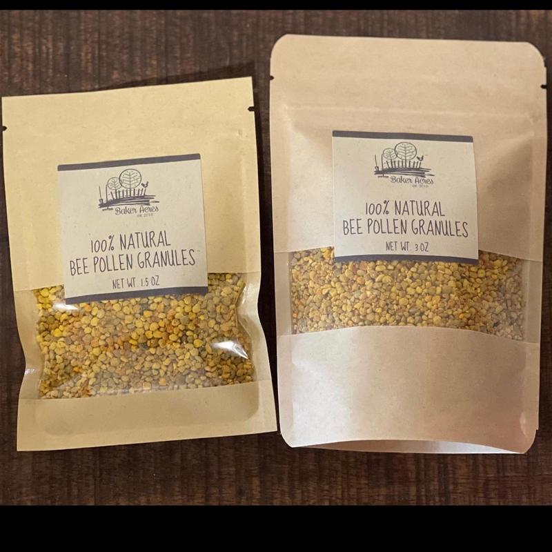 Raw Wildflower Bee Pollen Granules in Resealable Pouch | Dried Pollen Superfood Flavor Natural