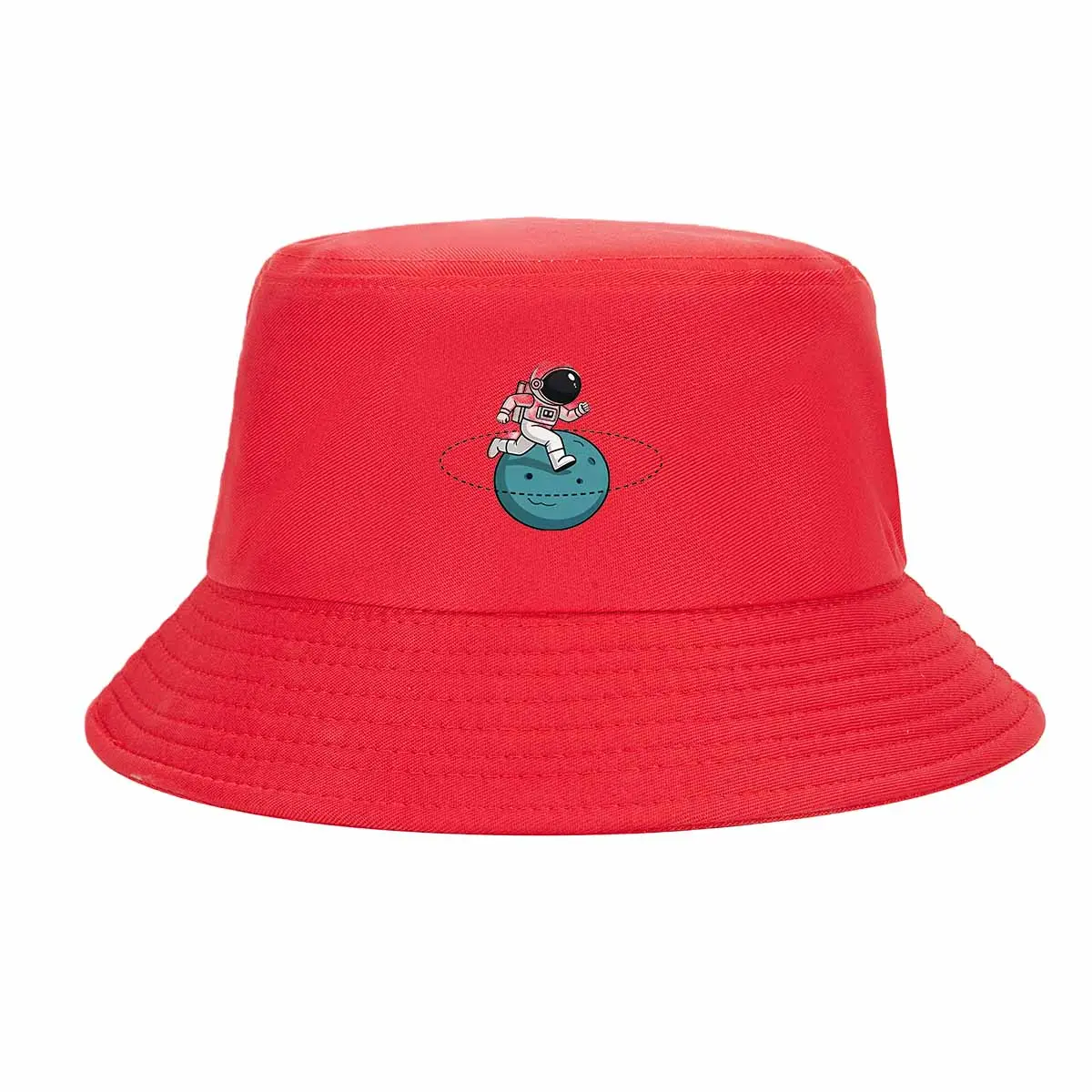 Cartoon Astronaut Spacewalk Hat Print Unisex Adjustable Trucker Cap Hat Outdoor Sports Casual Wear Sports and leisure fisherman hat