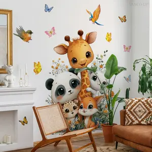 A set (30*90cm*2pcs) of animal wall stickers for bedroom, living room, and bathroom background walls. Wall sticker for beautification and decoration Adhesive Stickers M12077