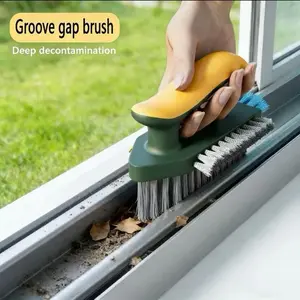Deep Gap Cleaning Brush for Corners Grout & Hard-to-Reach Areas One-Hand Use Rinse and Reuse Kitchen Bathroom Sinks Baseboards Groove Brush Ideal for Tight Gaps Easy Handling Grip Countertop Cleaning Seasonal Scraper Household Items Floor Cleaning