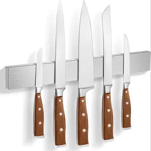 Stainless Steel Magnetic Knife Holder, Wall-Mounted Heavy Duty Bar Design, Creative Kitchen Utensil Organizer, Simple and Functional Storage Solution