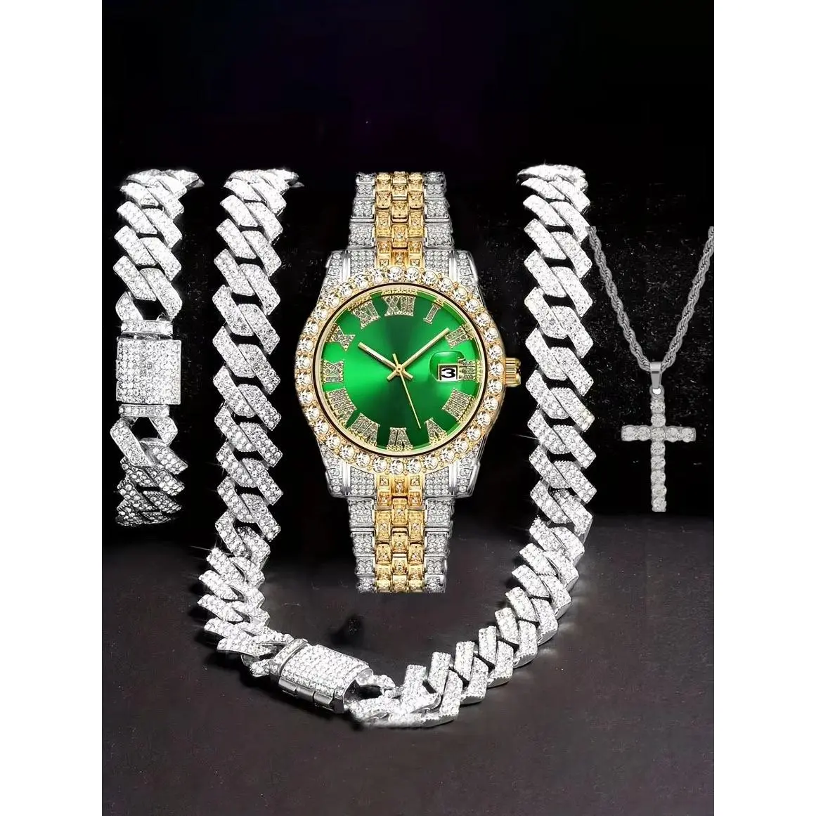 Between gold and green silver (watch+bra