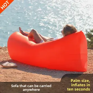 Outdoor seaside lazy inflatable sofa Internet celebrity inflatable bed Park camping storage air mattress bed Lazy sofa
