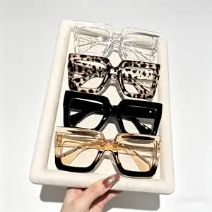 4-Pack Unisex Trendy Leopard & Ombre Eyeglasses – Stylish Casual Eyewear for Daily & Outdoor Use