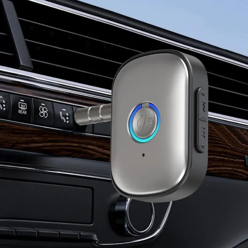 Wireless 5.3 Car Receiver, Car AUX 3.5mm Bluetooth-compatible Adapter, Speaker Audio Car Multimedia Player, Music Receiver Car Kit, USB Powered Charging, Automotive