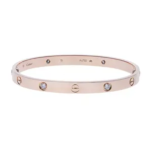 Pre-owned Cartier Love Bangle Bracelet Size 19