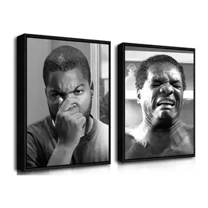 Funny Bathroom Canvas Decorative Wall Art Set of 2 - Black Floating  Black and White Vintage Comedy Movies Posters, Funny Toilet Humour Smell Wall Decor Prints for Bathroom Decor Unframed