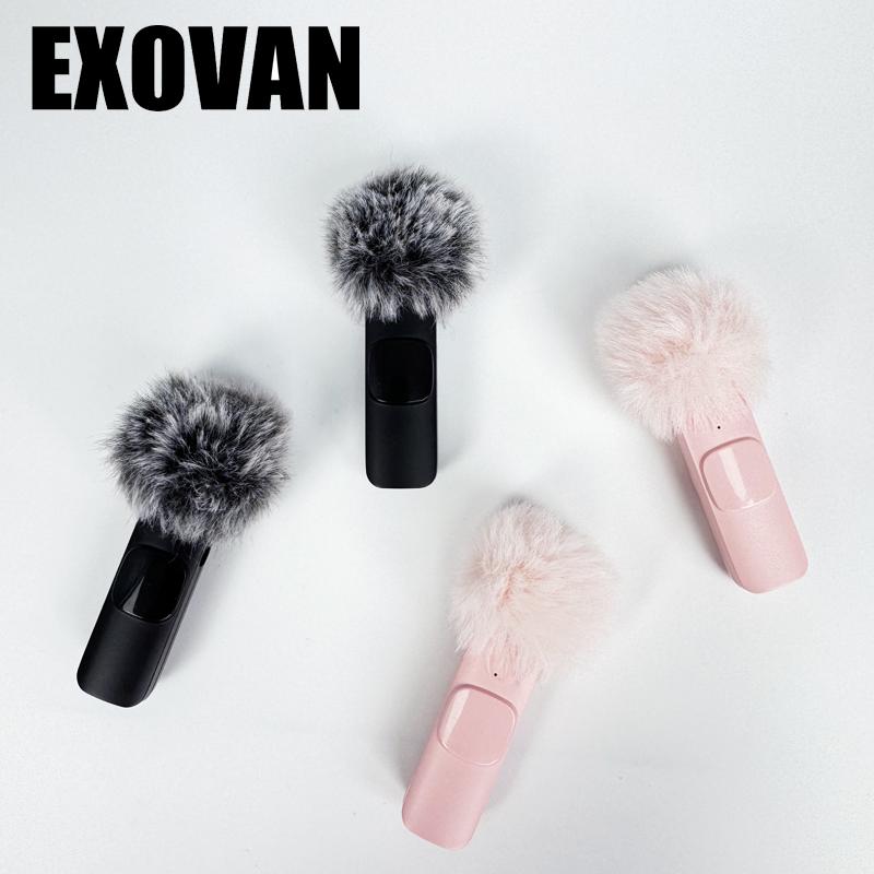 Wireless mini Microphone for iPhone/Smartphone, 2 Mini Lapel Microphones with Clearer Audio for Video Recording, Interview, Vlog，Noise Reduction Device Noise Cancellation Stereo Wireless vlogging  tools handheld high quality audio