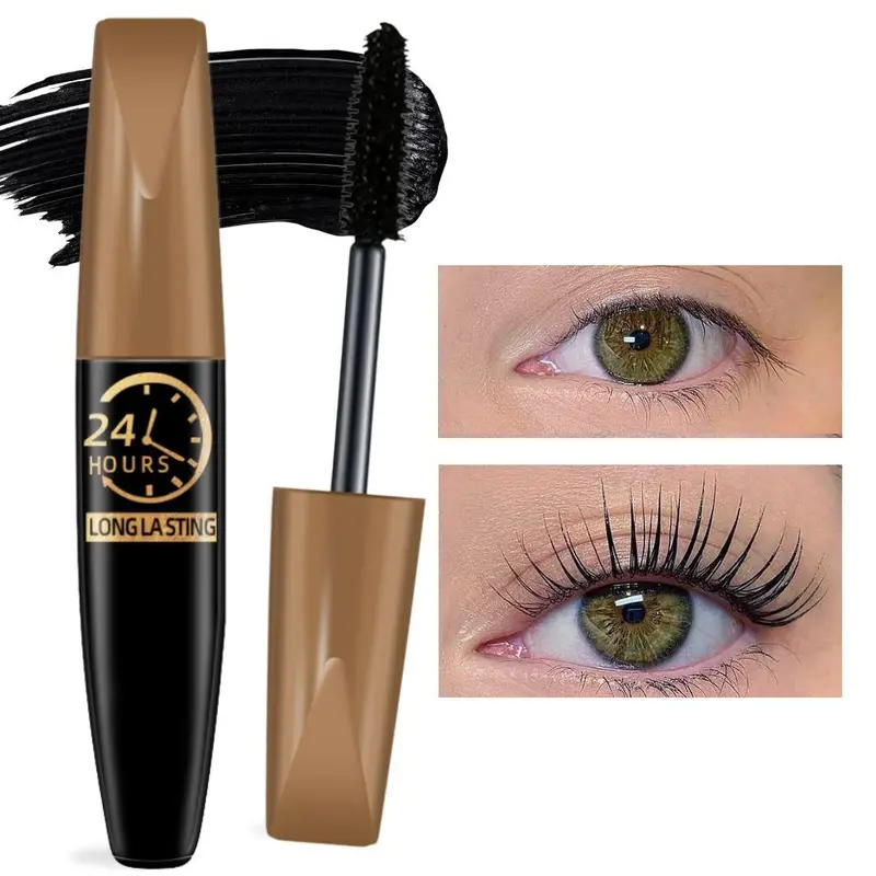 Long Lasting Beauty Mascara, 1 Count Natural Curl Eyelashes Mascara, Eyelashes Lengthening Volumizing Defining, Voluminous Lengthening Mascara, Professional Eye Makeup Products, Fanning Volumizing Mascara, Volume Mascara