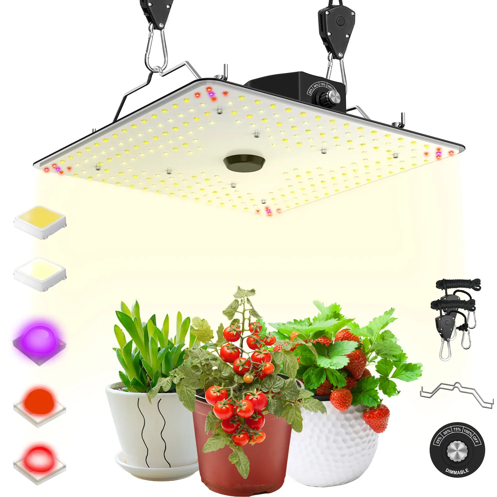 150W Full Spectrum LED Grow Light with LM301H Diodes, Dimmable Plant Growing Lamp for Indoor Plants, Seedling to Bloom, High Yield Grow Light for 2.5x2.5ft & 4x4ft Grow Tent