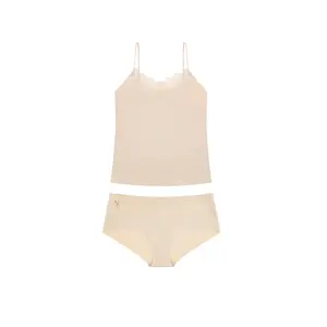 Soft Seamless Briefs and Cami Set with Lace