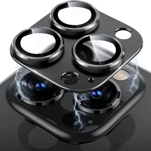 Ultra-Thin Full Cover Tempered Glass Camera Lens Protector for iPhone 11-17 Series, Protective Durable Scratch Resistant Design, Plain Pattern Protection