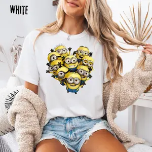 Comfort Colors Funny Minions Group Shirt, Cute Cartoon Character Tee, Funny Cartoon Shirt, Animated Friends Graphic Tee