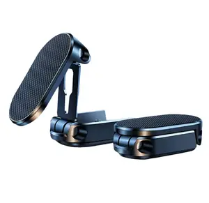 TIKA 1-Pack Universal Magnetic Car Mount Stand-Foldable 360 Rotation Dashboard Phone Holder