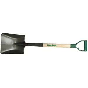 Union Tools 42106 Square Point Shovel with D-grip