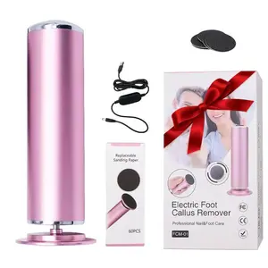 Cutics Electric Foot Callus Remover with 60pcs Sanding Discs, Electric Speed Adjustable Foot File for DeadSkin Cracked Skin Calluses, Pink Plug Gift Manicure Nail Nail Care