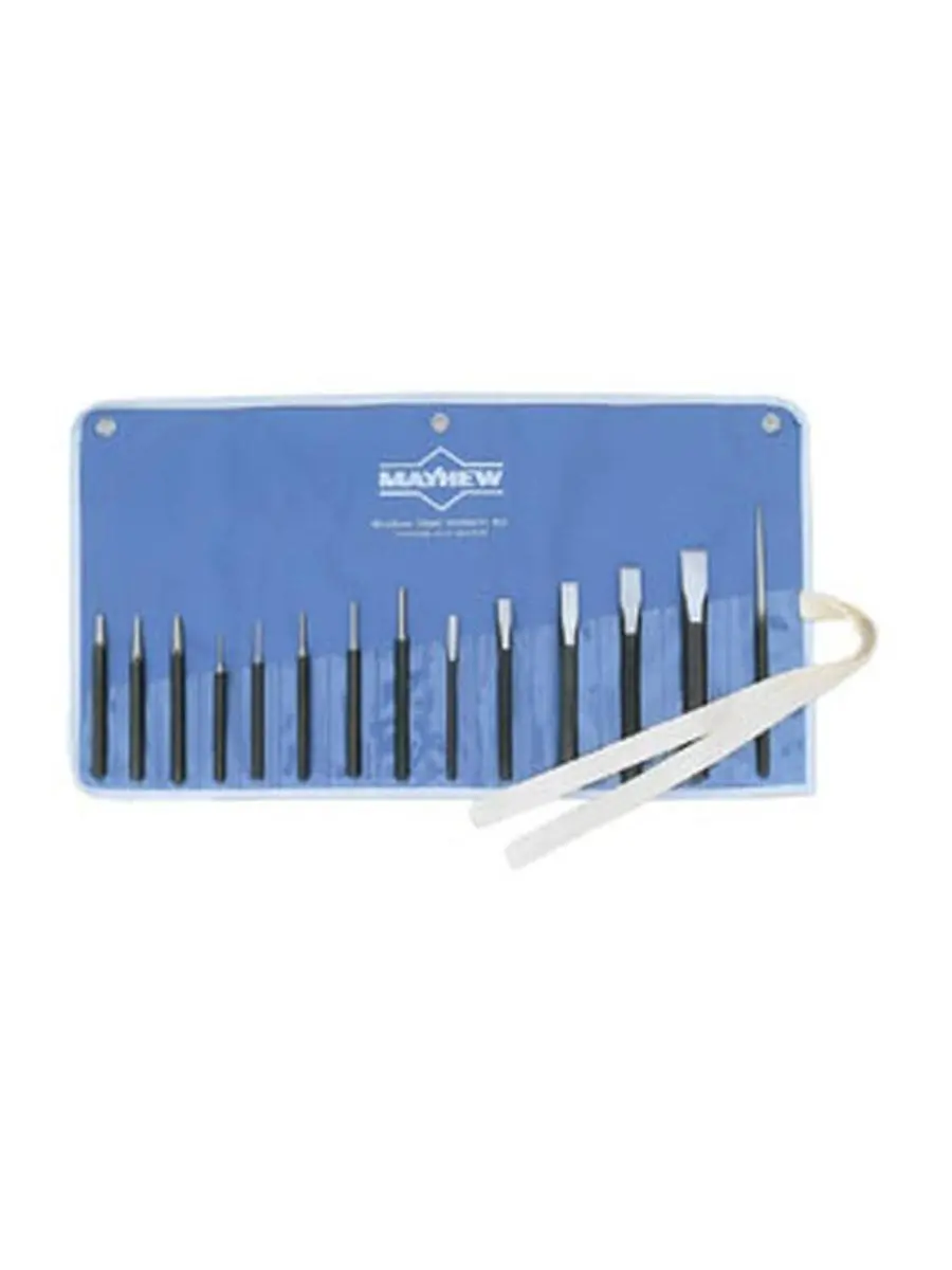 Mayhew Tools MAY-61044 Punch & Chisel Kit - 14 Pieces