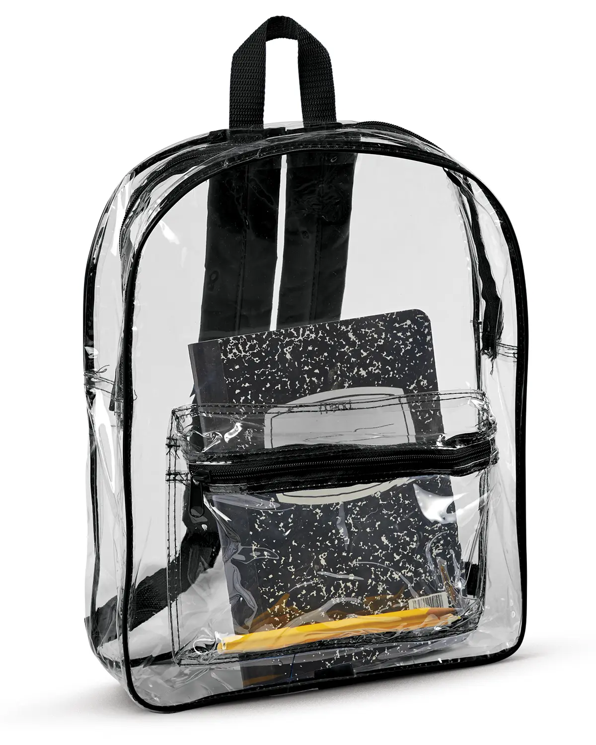 Liberty Bags 7010 PVC Clear Backpack - Back to School Bag with Padded Straps, Front Zip Pocket, Ideal for Students