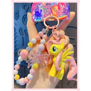 1 new colorful red pony bead keychain as an anime accessory pendant. A cute purple bow-shaped soft bag pendant. A Christmas gift for mom, birthday gift, Valentine's Day gift, a small gift for a bachelor party, a wedding gift, a party gift collection of