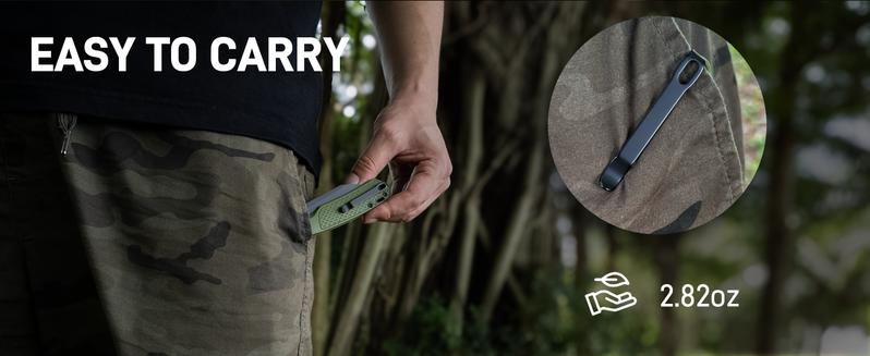 CJRB Pyrite-Light Lightweight Tools Knives J1945 AR-RPM9 Steel Blade FRN Handle Pocket Knife for Men Outdoor Survival Gear and CampingSurvival Tool