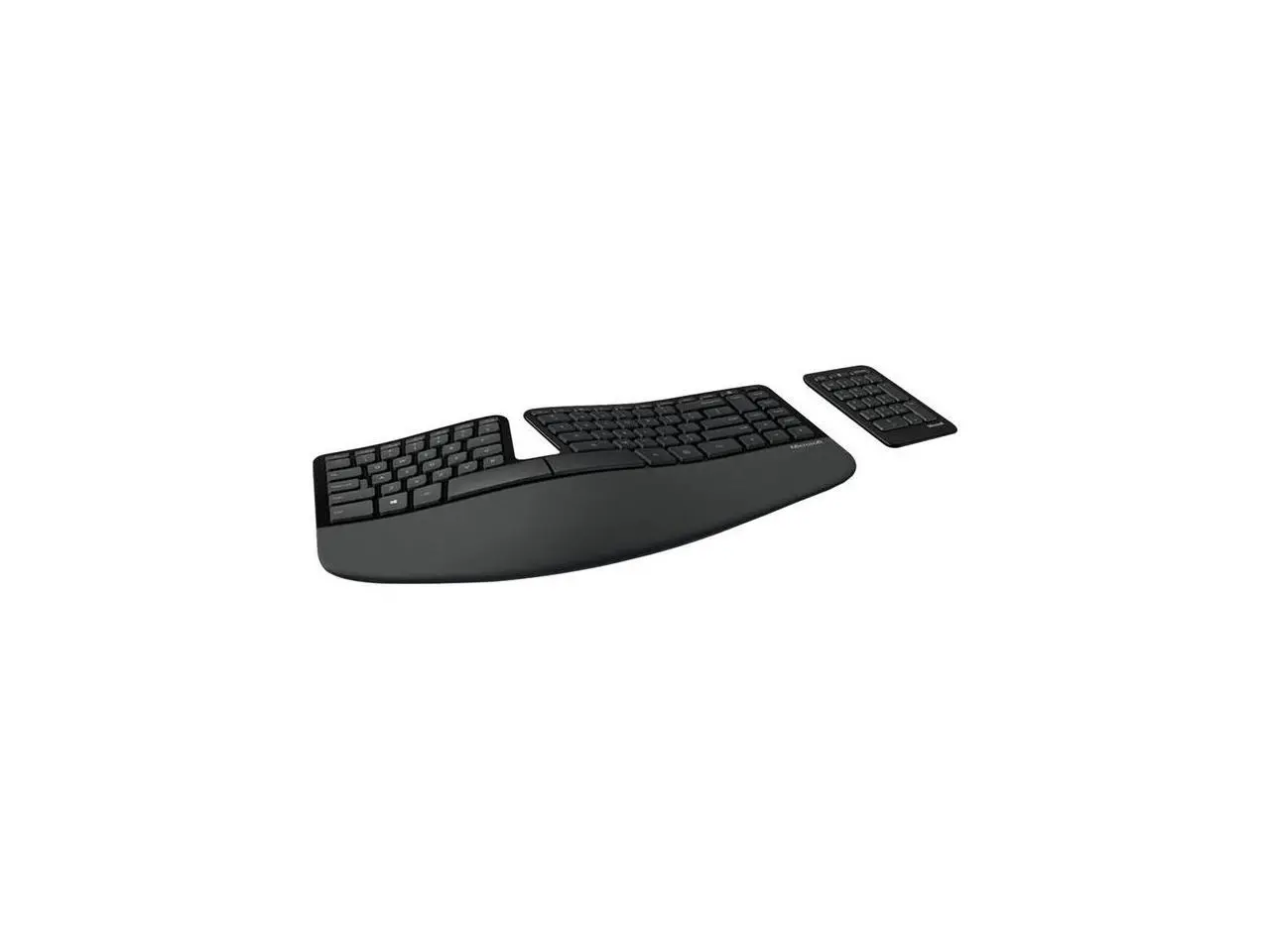 Microsoft Sculpt Ergonomic Keyboard for Business - Wireless Connectivity - RF - 2.40 GHz - USB Type A Interface - Windows, Mac OS, Android - AAA Battery Size Supported - Black