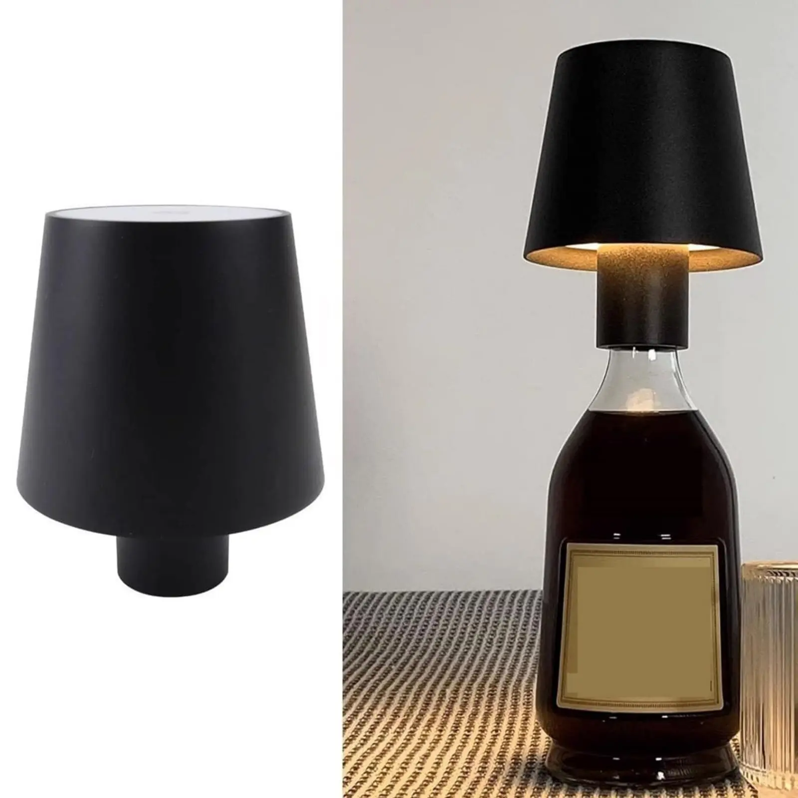 Caza Azul Wireless Bottle Lamp with 3 Color LED, Touch Wine Bottle Lights and Cork - Decor Light for Liquor Bottles (1 Psc)