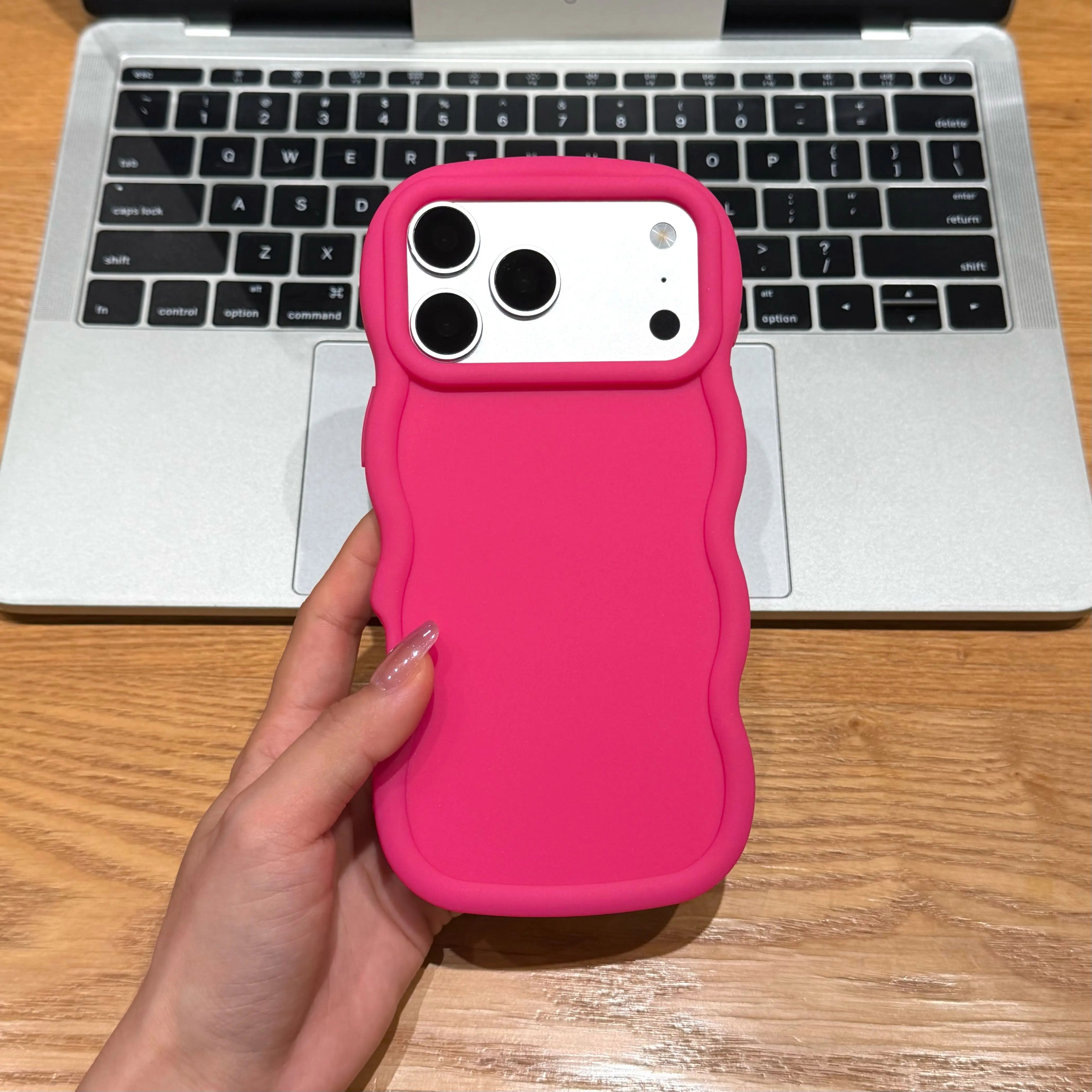 Macaron color phone case, 6-color set phone case, shockproof and  drop-proof phone case, compatible with iPhone 17 Pro Max/16/15/14/13/12 Pro Max. Solid color phone case, wave edge phone case, great gift idea, family pack phone case.