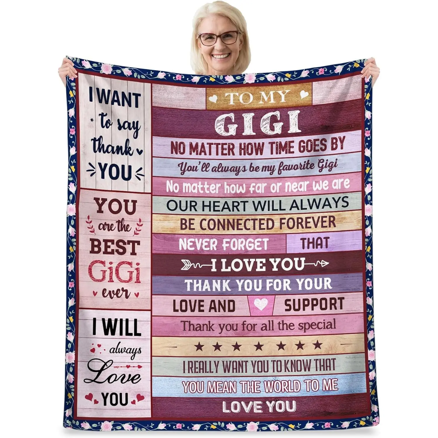 Gigi Gifts for Grandma from Grandkids, Gigi Birthday Gifts, Gifts for Gigi, Gigi Gifts for Mothers Day Christmas, Gigi Blanket 60”X50”