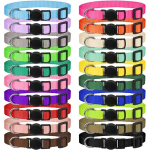 20 Pack Puppy Collars,Puppy Collars for Small Puppies Litter Safety Buckle Soft Nylon Whelping Collars Newborn Puppy Collars for Litter Puppies Collars(M) Kimgep