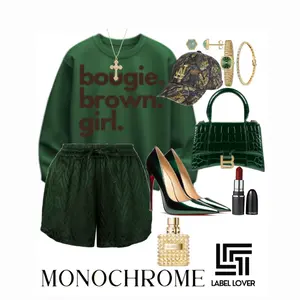 Bougie Brown Girl Classic Sweatshirt Women's Summer Streetwear Hoodie for Everyday Style Statement Pieces Womenswear Tops Chocolate Crewneck Fitted Pullover