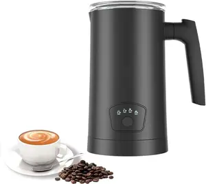 Milk Frother, Electric Milk Frother, Automatic Hot & Cold Milk Foamer, 11.8oz/350ml Large Capacity Electric Milk Steamer For Latte, Cappuccino, Macchiato, Hot Chocolate,Black