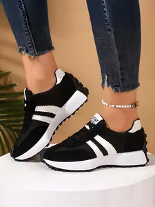 Women's Sporty Al-Gan Shoes, Spring & Fall Elegant Fashion Casual Round Toe Low Top Lace-Up Thick Sole Outdoor Fashionable Running Shoes