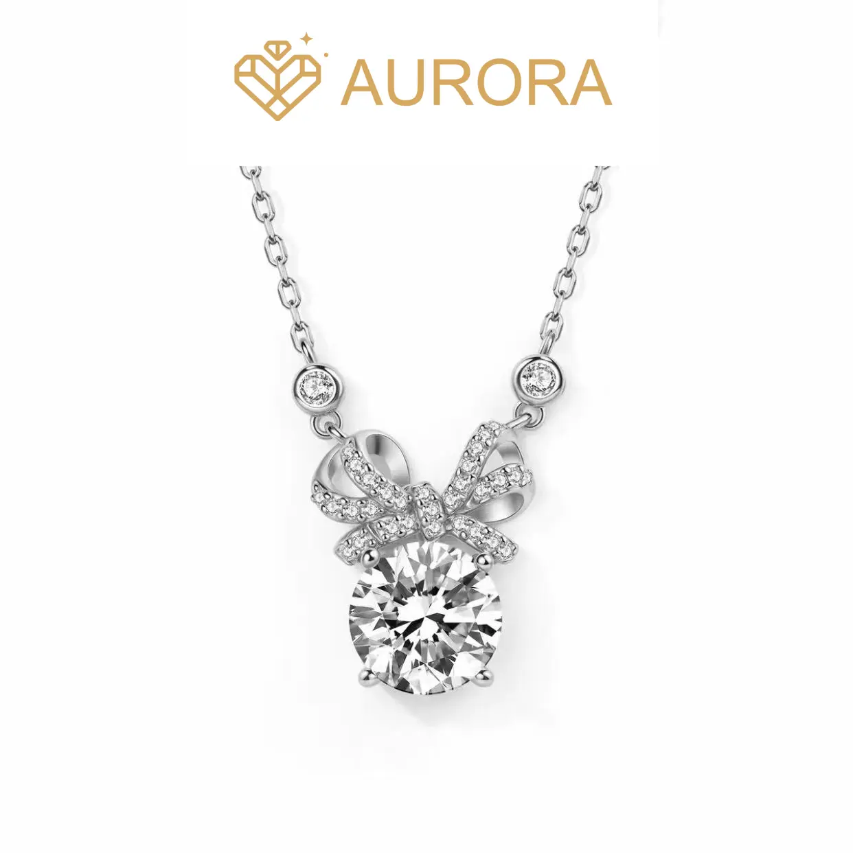 【#214 Ryne】High-Quality Full Moissanite Gemstone Pendant Necklace, Artificial Jewellery Pendant, Single Gem Necklace for Daily Wear, Ideal Auspicious Daily Gift for Chain