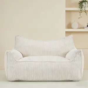 MOJAY Giant Bean Bag Chair Sofa for Adults Teens, Comfy Corduroy Large Bean Bag Chairs with Armrests for Bedroom Living Room, Adult BeanBag Lazy Sofa Couch Chairs with Filler Included