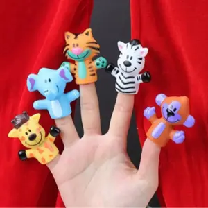 5pc Colorful animal Elephant finger puppets, fun toys, baby-soothing gadgets, parent-child interactive storytelling, festival and birthday gifts
