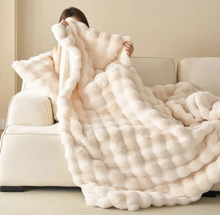 Lyfairs Cozy Fluffy Winter Furry Blanket