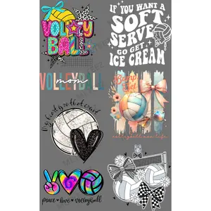 VOLLEYBALL (2) PREMADE GANGSHEET - 22X36 DTF TRANSFERS - DIRECT TO FILM
