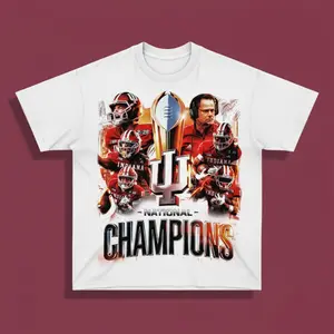 NATIONAL CHAMPS 2025-26 Football Youth and Adult Shirt, Football shirt, Graphic Sport Tee, Retro Indiana Football Bootleg Gift, hoosiers Merch
