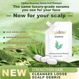 Tgideas Anti-Hair Fall Hair Loss Treatment Shampoo Oil Control Anti Dandruff Haircare Rosemary Zinc PCA Help Hair Growth Amino Acid Hydrolyzed Protein Repair Reduce Hair Loss Scalp Cleanser Conditioner 250ML Gentle Smoother