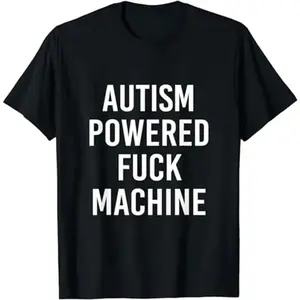 Cotton Cropped Humorous Autism Power Graphic T Shirt Unisex Casual Comfortable Daywear Gift