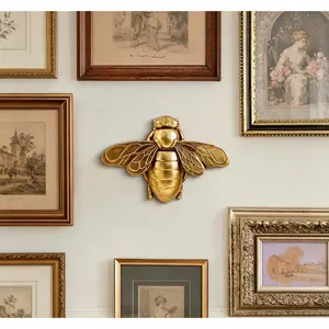 Golden Bumblebee Large Wall Decor Art Piece Hanging Ornaments Hangable Decoration