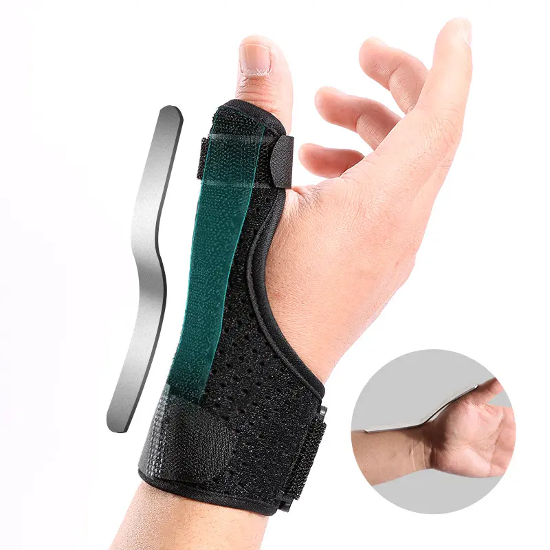 Knuckle Guard Wrist Tendon Sheath Adjustable Sleeve Aluminum Plate Double Strap Thin Thumb Strain Support Band