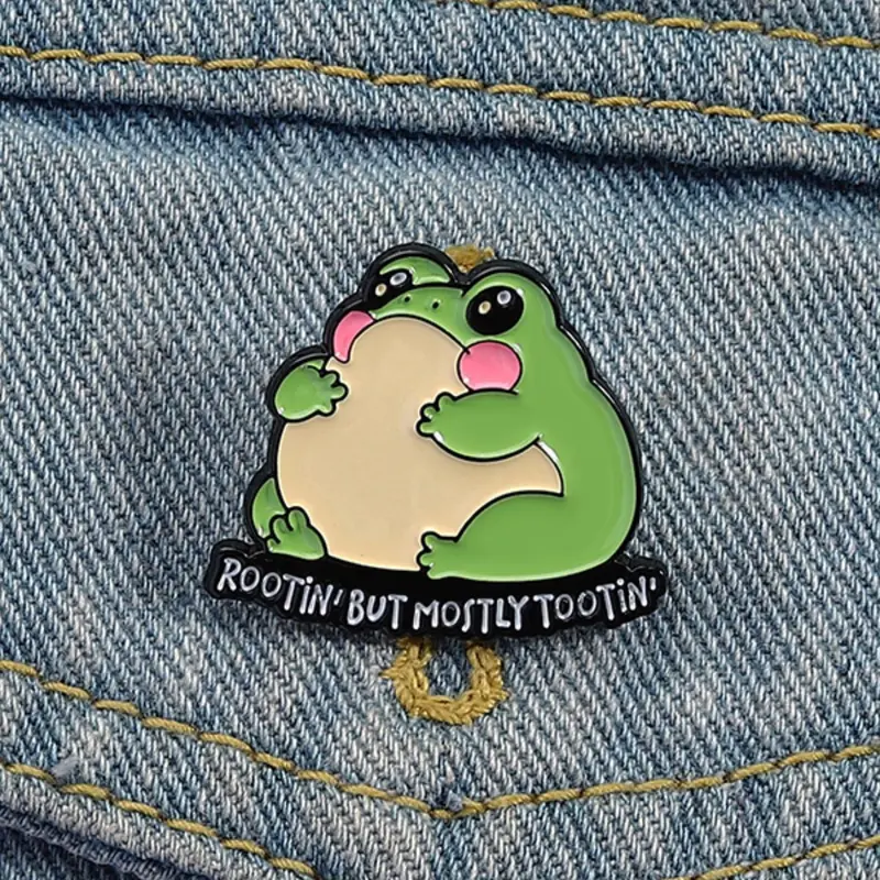 Cute Frog Design Brooch Pin Clip, Lapel Brooch, Fashion Alloy Badge for Daily Clothing Decor, Trendy All-match & Exquisite Brooch for Birthday Gift, Fashion Accessory, Men Accessories, Guys, Lapel Pins