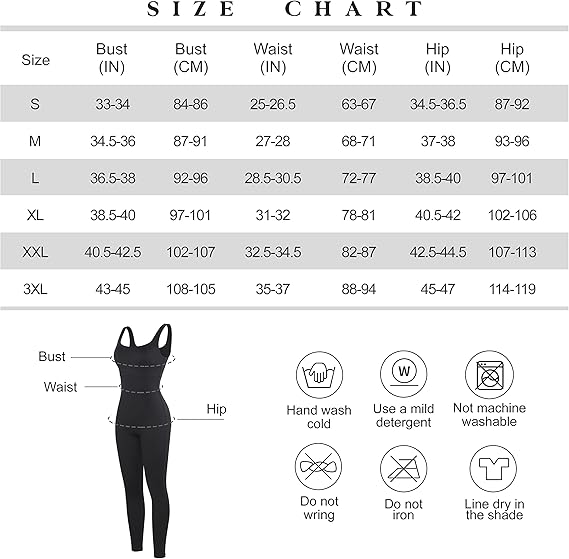 POPILUSH Built-In Shapewear Jumpsuit Thigh Slimming Workout Pants Long Sleeveless Activewear for Tummy Control & Buttocks Enhancement - Gym Clothing-live