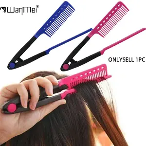 V-Shaped Hair Straightening Brush, Foldable Anti-Static Detangling Comb for Wet and Dry Hair, Lightweight Portable Styling Tool for Smoothing, Straightening and Easy Daily Hair Care