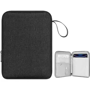 9-11 Inch Tablet Sleeve with Handle for iPad 11-inch A16 / Air 11-inch M3 M2, iPad 10th Gen 10.9", iPad 9/8/7th Gen 10.2", iPad Air 5/4th Gen 10.9", iPad Pro 11, Galaxy Tab A9+, Black